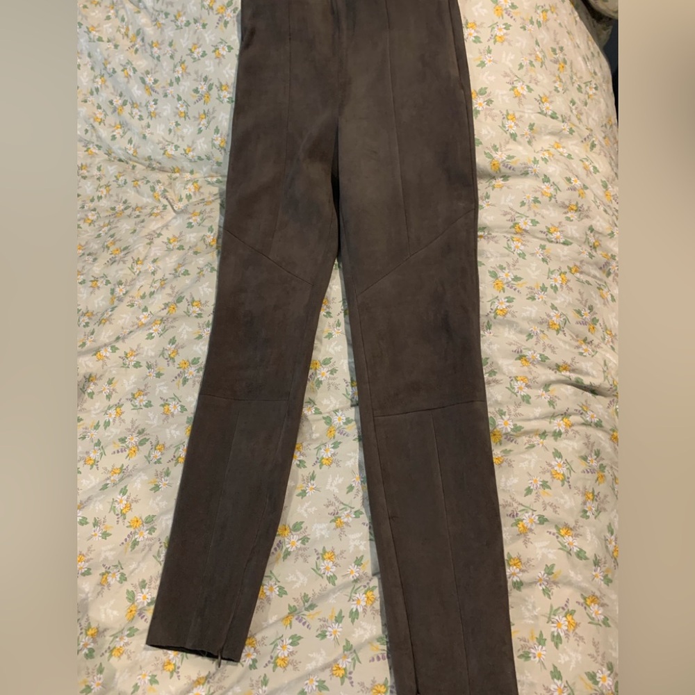 Zara basic faux suede pants